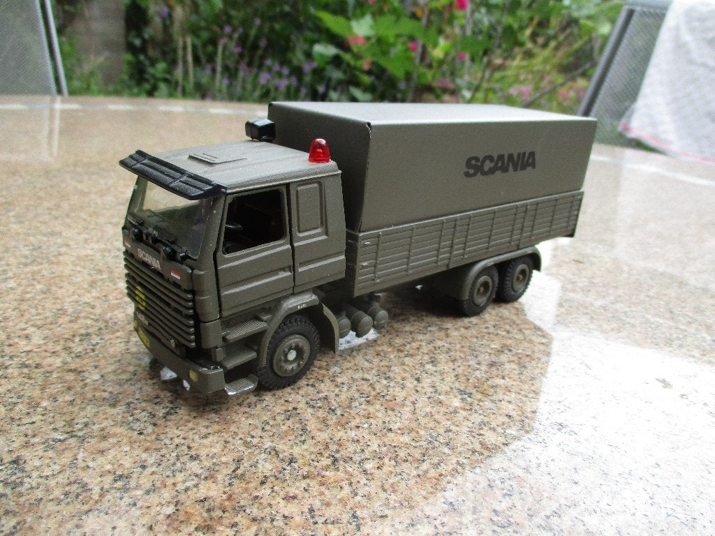 Tekno Scania 142 Militair / Leger, Verzenden, Zo goed als nieuw, Bus of Vrachtwagen, Tekno
