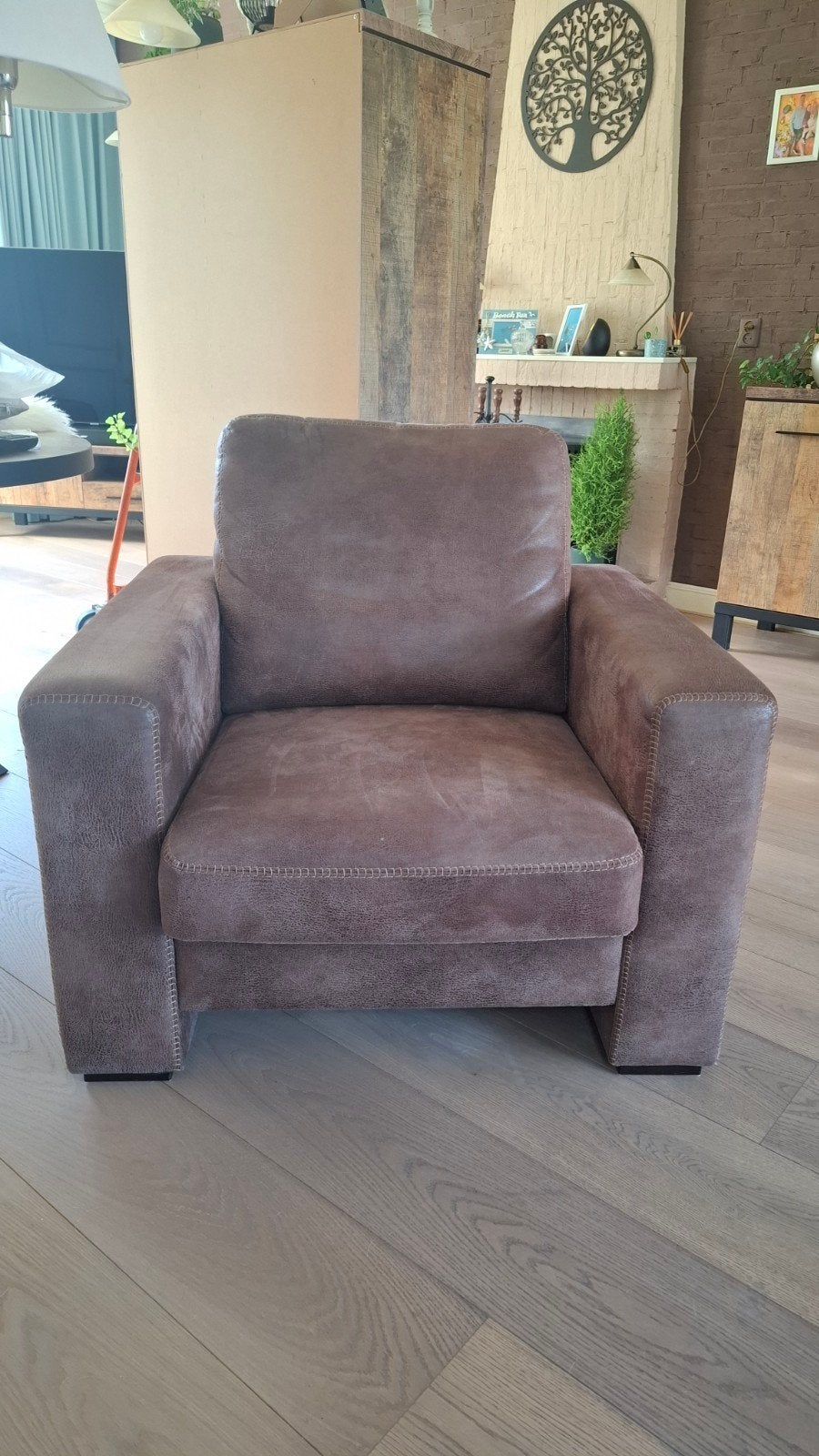 Bijzonder lekkere relaxfauteuil, breedte 92 diepte 82 cm, Gebruikt, 75 tot 100 cm, Ophalen of Verzenden, 75 tot 100 cm