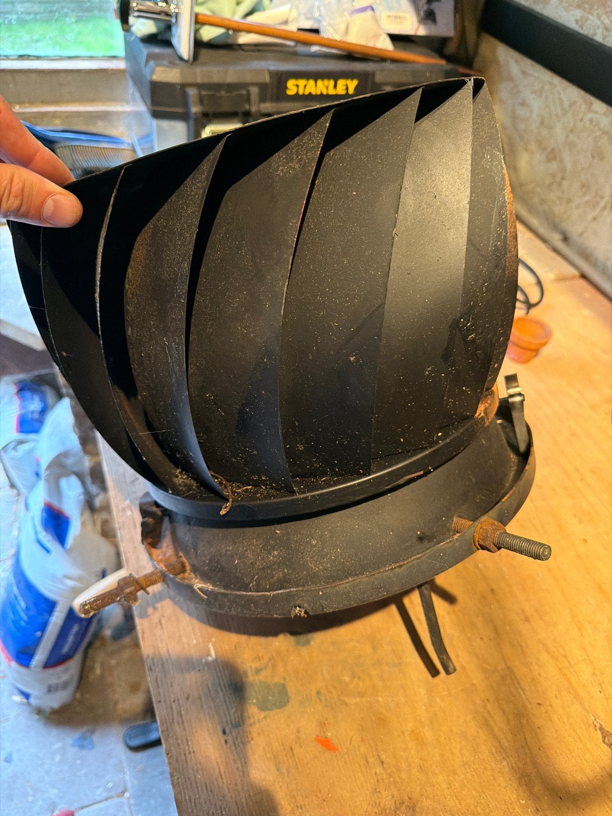 Roterende trekkap schoorsteen 28cm diameter, Ophalen of Verzenden, Gebruikt, Afzuiger