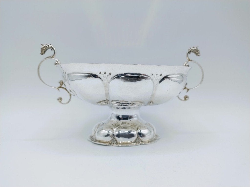 Zilveren brandewijnkom, H. Sluiter, Groningen, 1685, Antiek en Kunst, Verzenden, Zilver