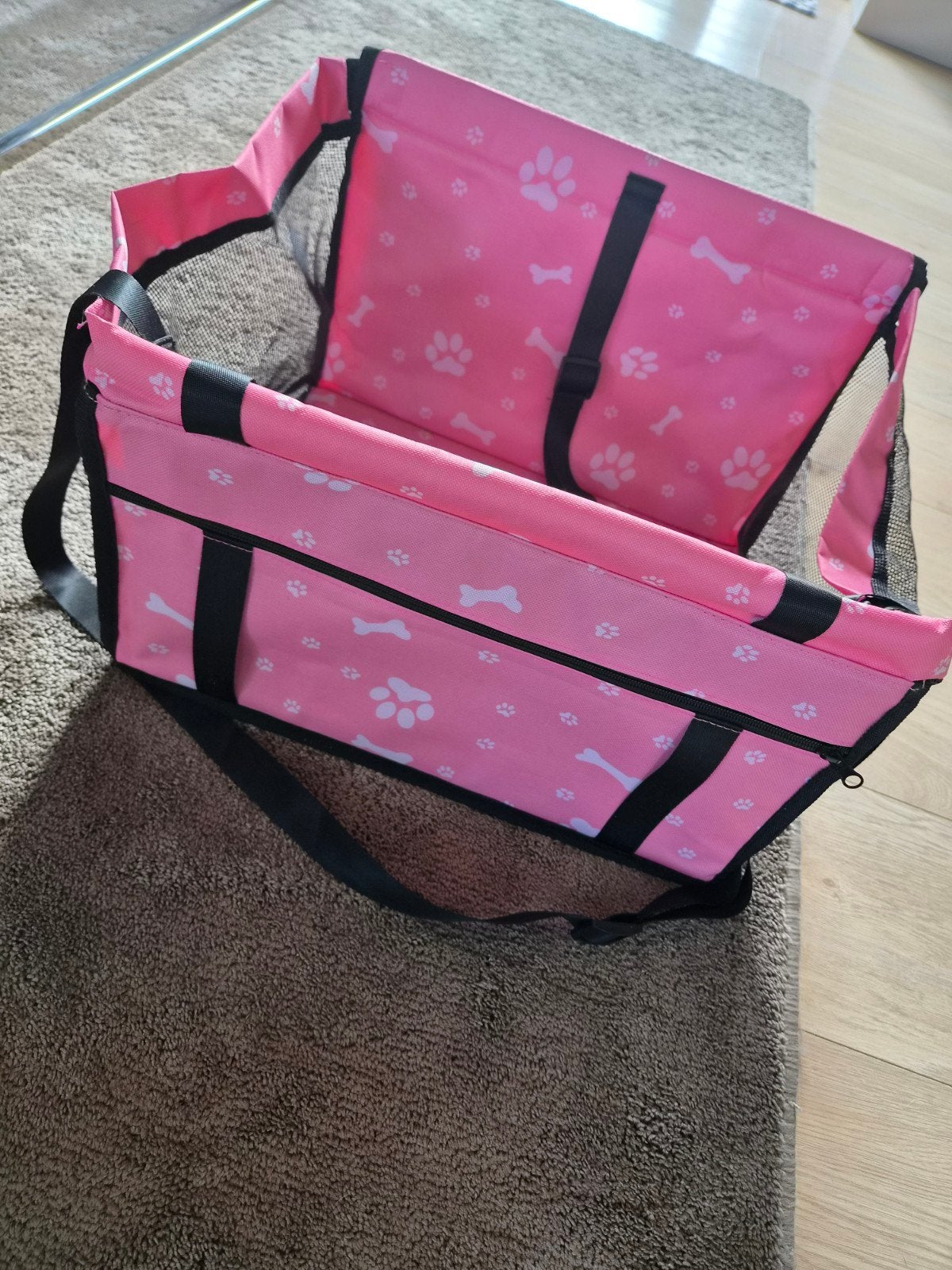 Auto reismand hond tot 5kg + antiblafband, Ophalen of Verzenden