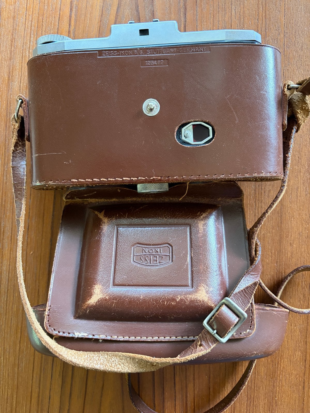 Zeiss Ikon Nettar 515/2 Vintage Camera met Leren Tas, Ophalen, Gebruikt, Compact, Overige Merken