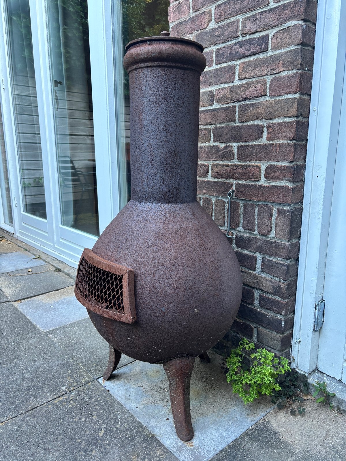 Gietijzeren haardvuur / terrashaard, Ophalen, Gebruikt, Vuurkorf