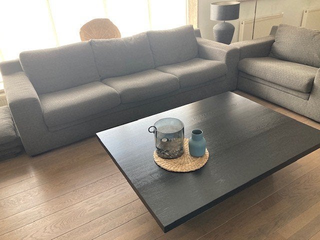 Originele van Rossum salontafel i.c.m. met hoekbank., Ophalen, 250 tot 300 cm, Gebruikt, Hoekbank