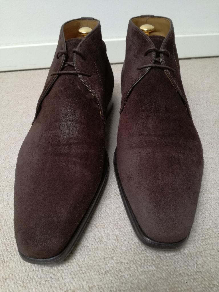 Magnanni suède veterschoenen in bruin - maat 41,5 (i.z.g.st), Kleding | Heren, Schoenen, Bruin, Verzenden, Magnanni, Gedragen