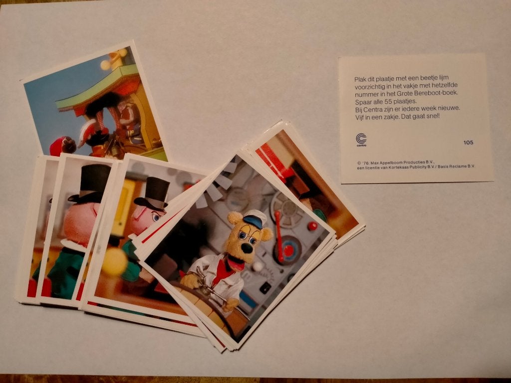 De Berenboot vintage Centra plaatjes Kortekaas tv kaartjes, Ophalen of Verzenden, Overige figuren, Gebruikt, Overige typen