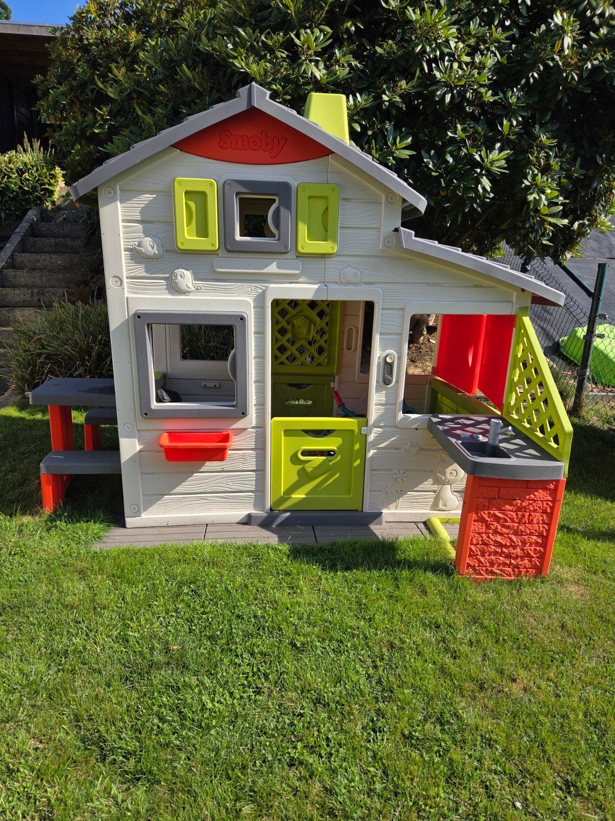 Smoby speelhuis + vloer, Ophalen, Zo goed als nieuw, Kunststof