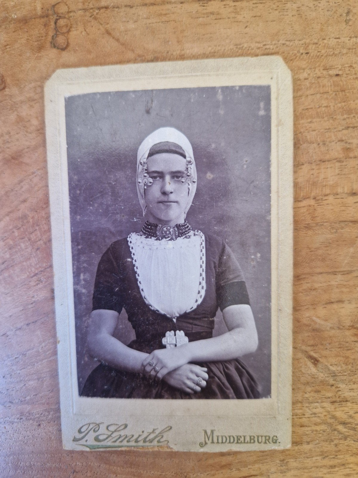 CDV No 47 foto zeeuwse dracht vrouw, Verzenden, Voor 1940, Gebruikt