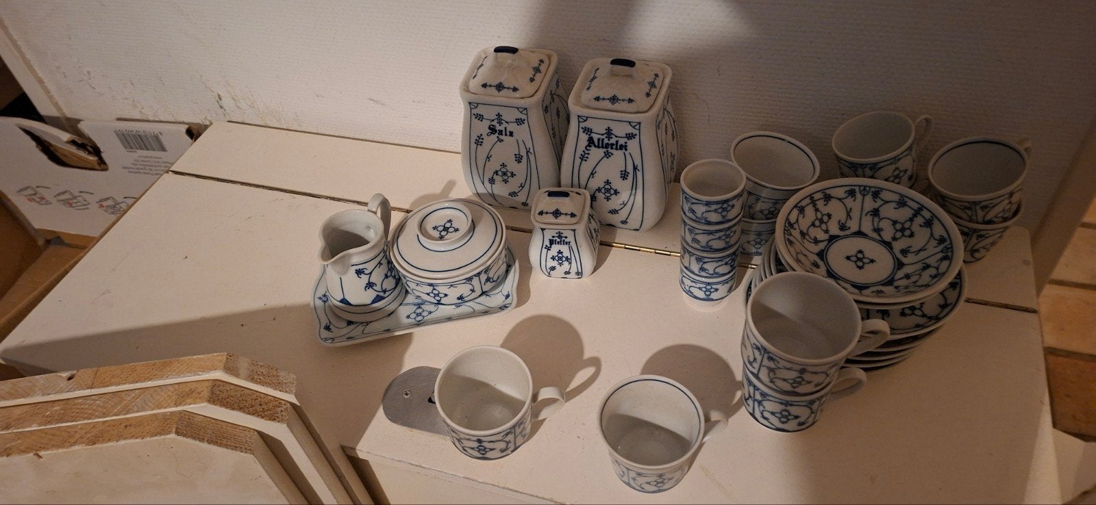 Vintage Winterling Bavaria servies - Blau Saks decor, Antiek en Kunst, Ophalen