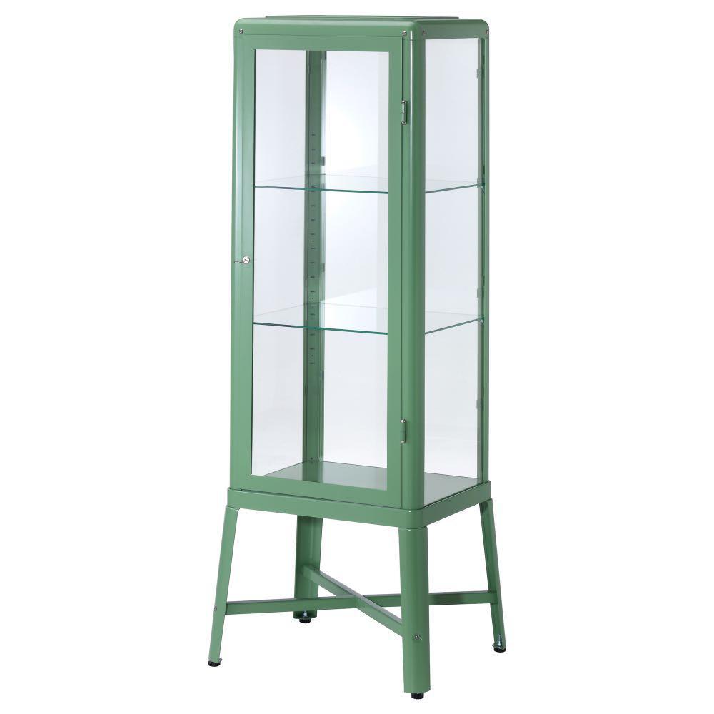 Limited edition ikea vitrinekast groen, Ophalen, Met deur(en), 50 tot 100 cm, Zo goed als nieuw