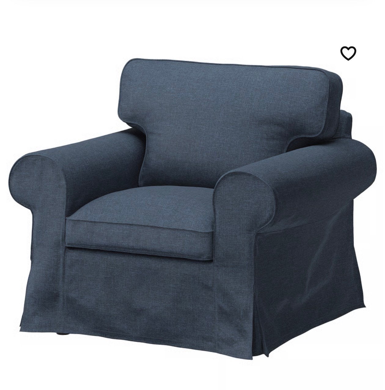 Ikea Ektorp fauteuil met splinternieuwe bekleding, Ophalen, 75 tot 100 cm, Zo goed als nieuw, 100 tot 125 cm