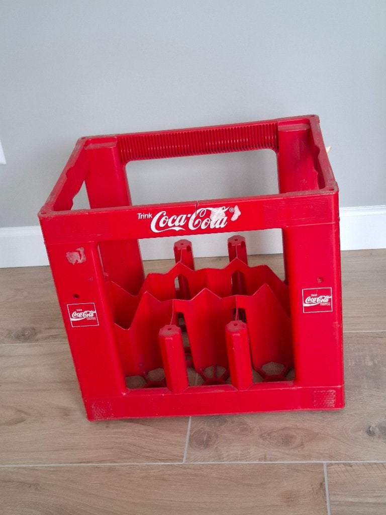 Vintage Coca-Cola flessenkrat rood – 12 flessen, Verzamelen, Ophalen of Verzenden, Gebruikt, Gebruiksvoorwerp