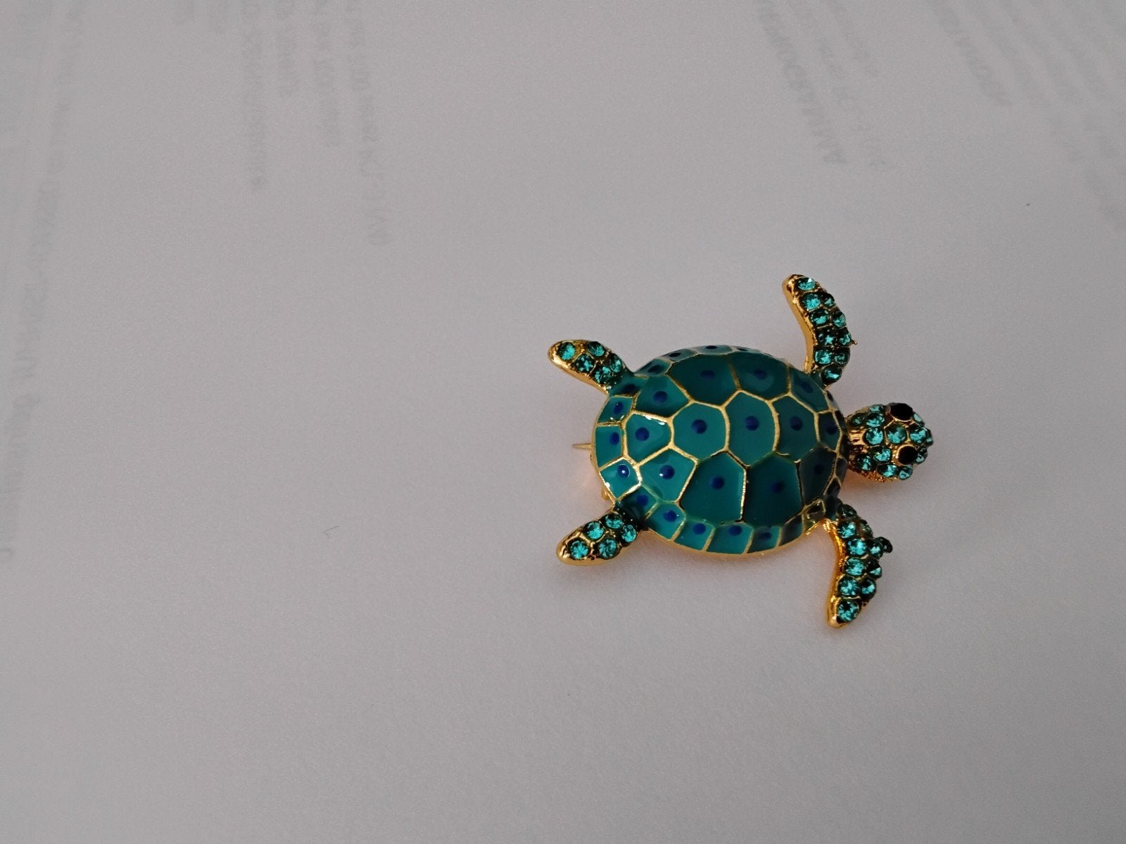 Mooie schildpad broche, Sieraden, Tassen en Uiterlijk, Broches, Ophalen of Verzenden, Zo goed als nieuw, Overige materialen