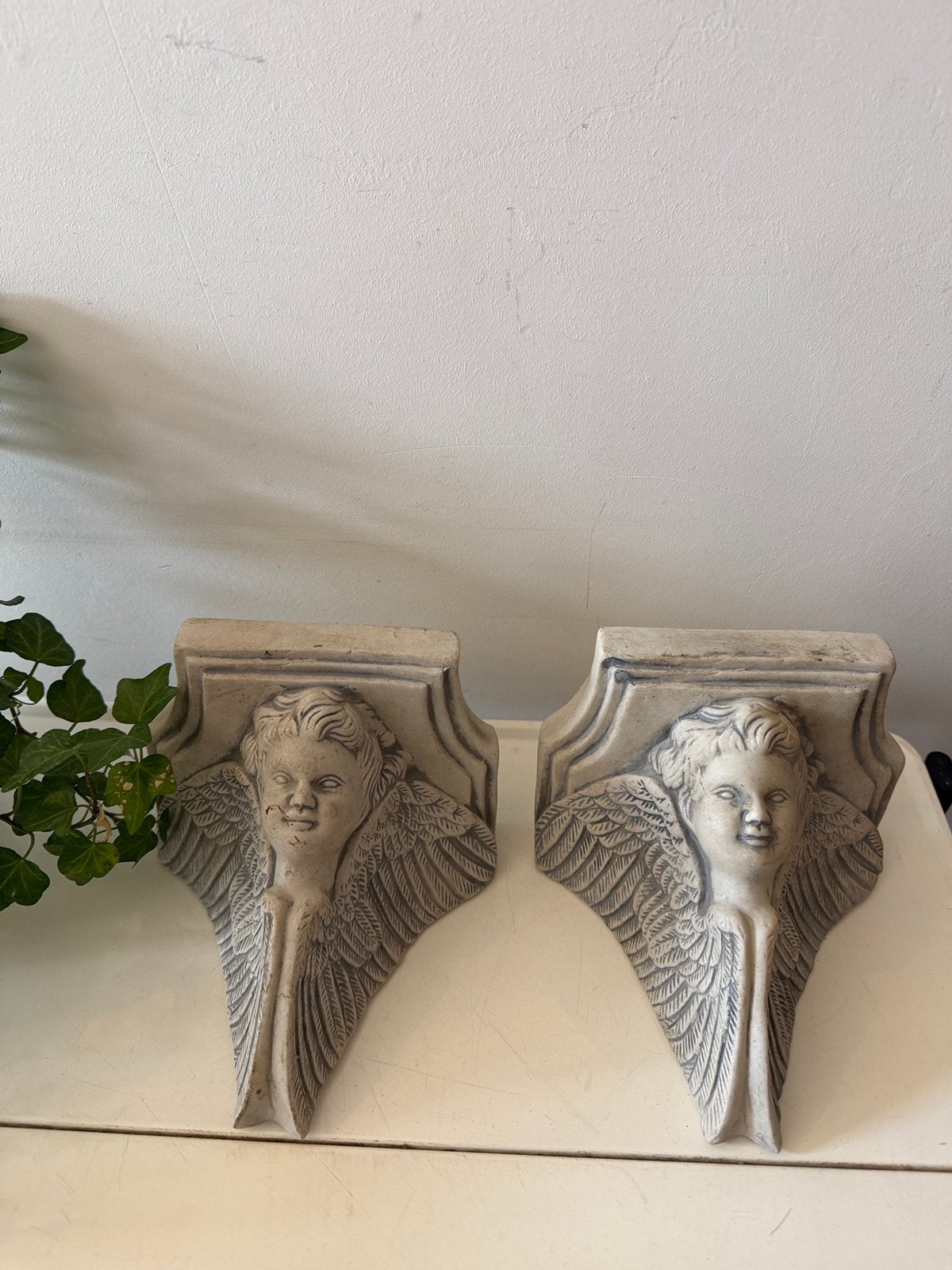 Set van 2 wandconsoles met engelen, Ophalen of Verzenden