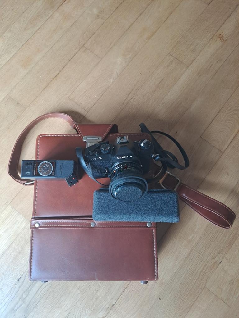 Cosina CT-1 spiegelreflexcamera met tas en accessoires, Ophalen of Verzenden, Gebruikt, Spiegelreflex, Overige Merken