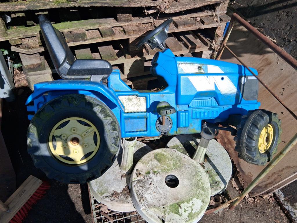 Traptractor kunstof voor kinderen., Ophalen
