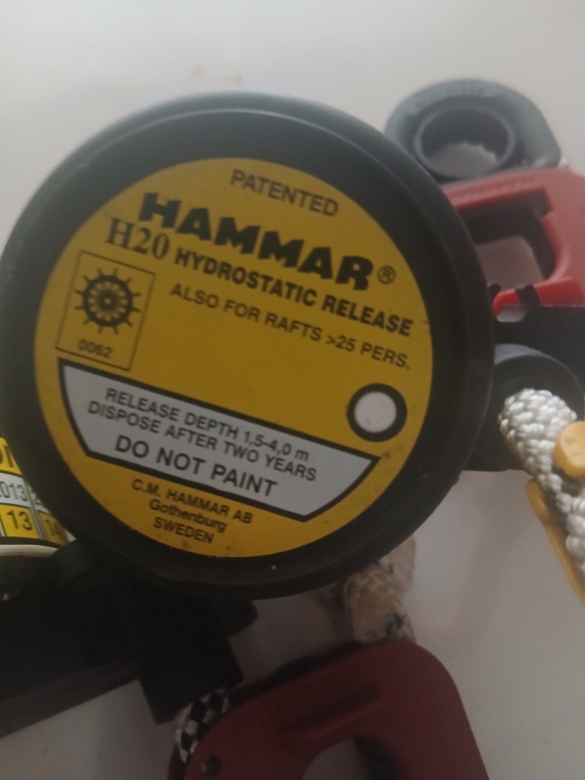 Hammar H20 Hydrostatische Release voor reddingsvlotten, Ophalen of Verzenden, Gebruikt, Overige typen