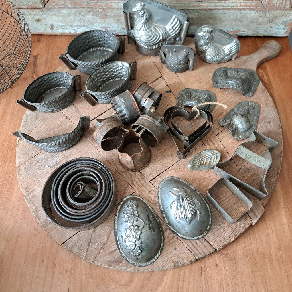 Div. brocante oude chocolademal chocoladevorm ei kip *Etage3, Gebruikt, ., Ophalen of Verzenden, .