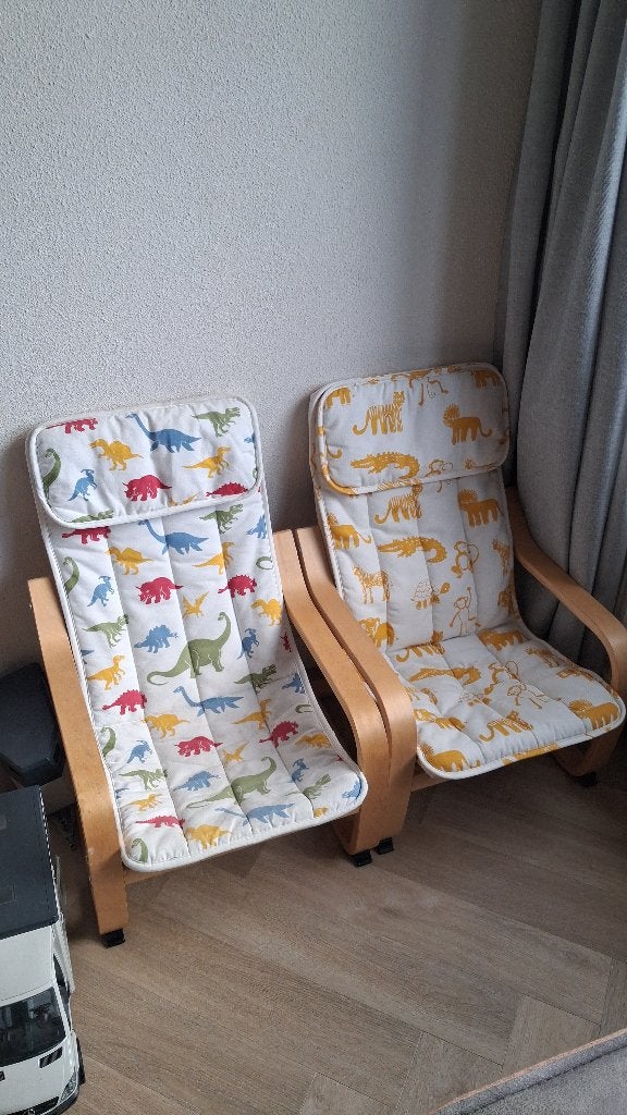 Poang stoelen, Ophalen, Twee, Overige kleuren, Stof