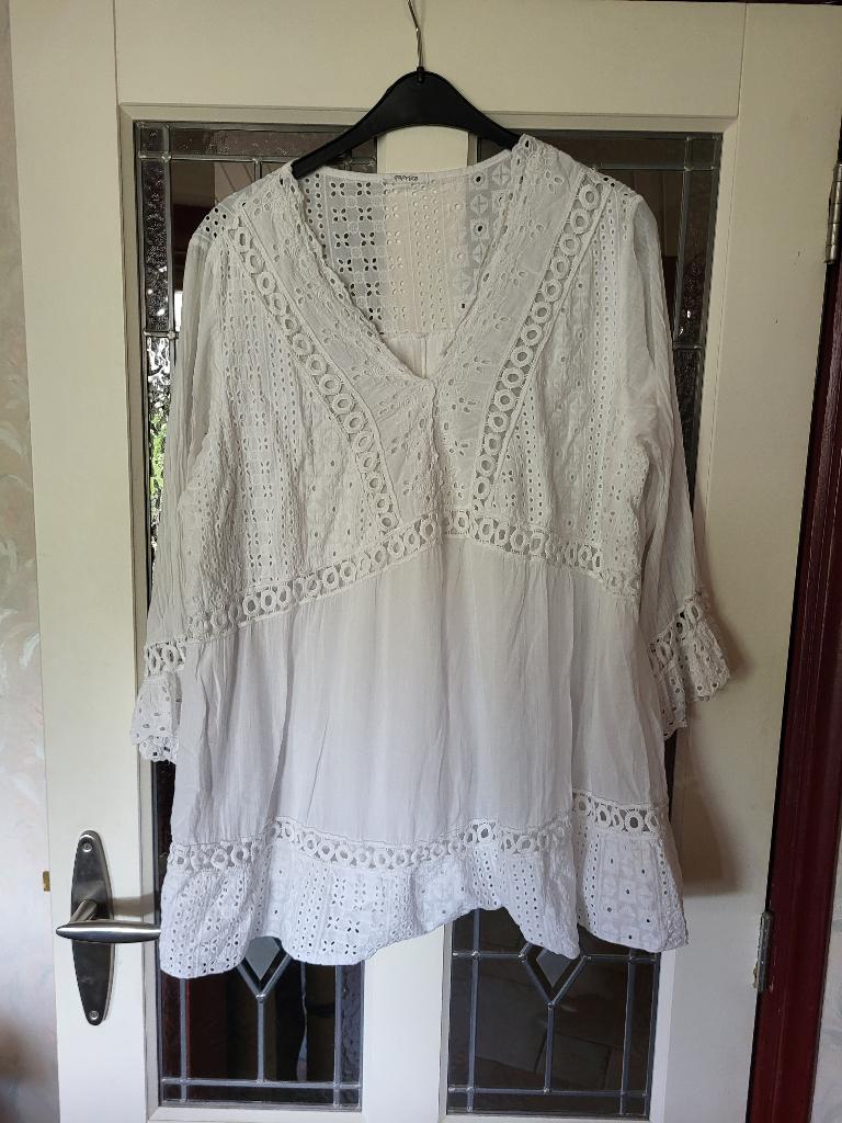 witte Paprika tuniek mt 5, Kleding | Dames, Ophalen of Verzenden, Zo goed als nieuw, Paprika, Blouse of Tuniek