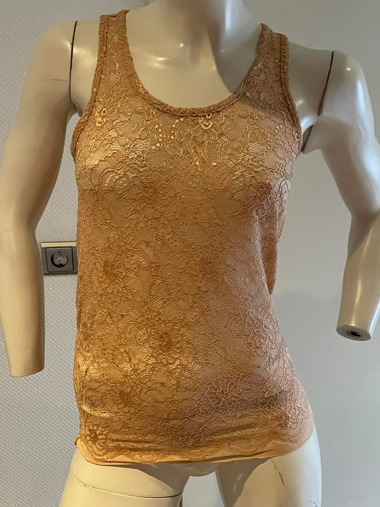 Patrizia pepe kanten top maat 2. S, ., Beige, Ophalen of Verzenden, Zo goed als nieuw