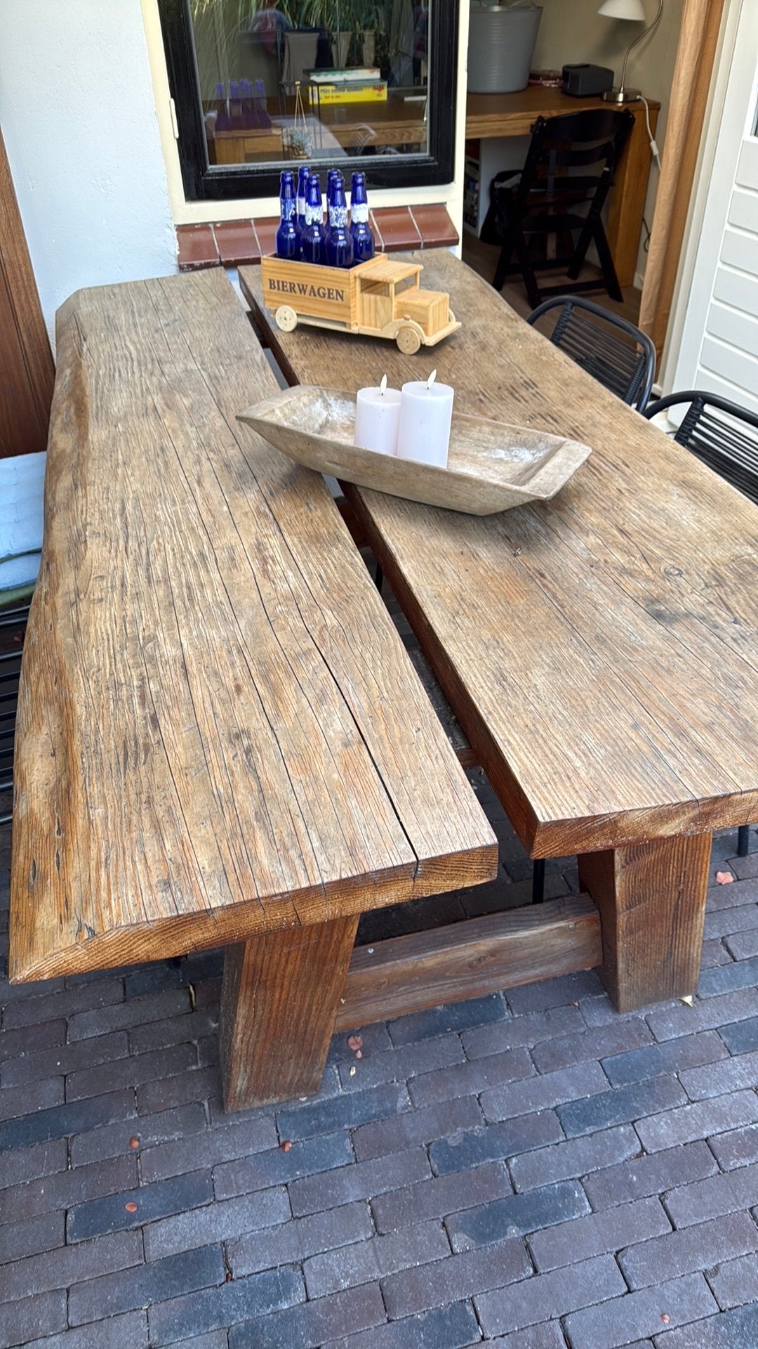 Tuintafel douglas hout, Ophalen, Zo goed als nieuw, Rechthoekig, Hout