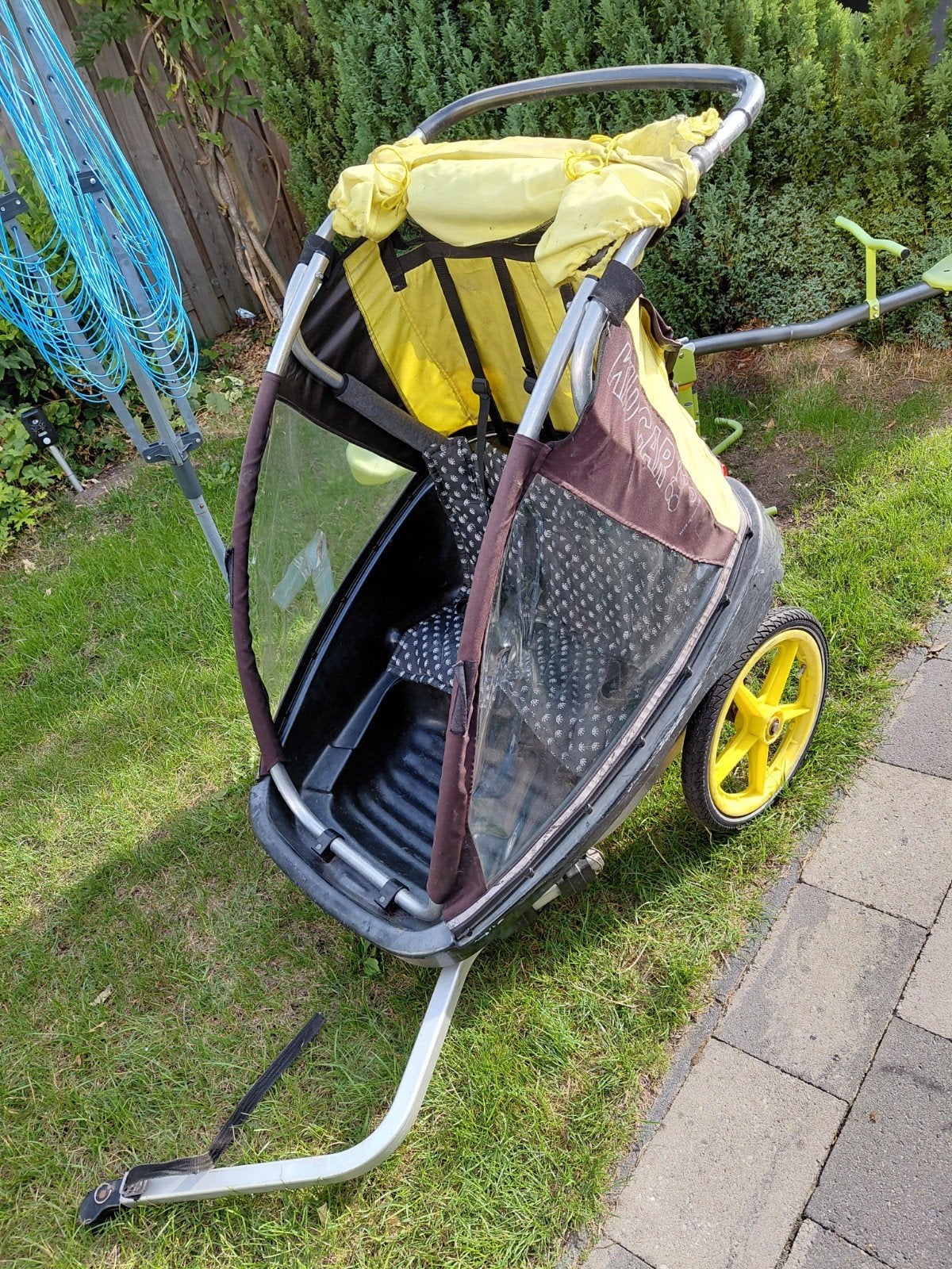 Gebruikte Fietskar voor Kinderen - Geel/Zwart, Ophalen, Gebruikt, Opvouwbaar, Kogare