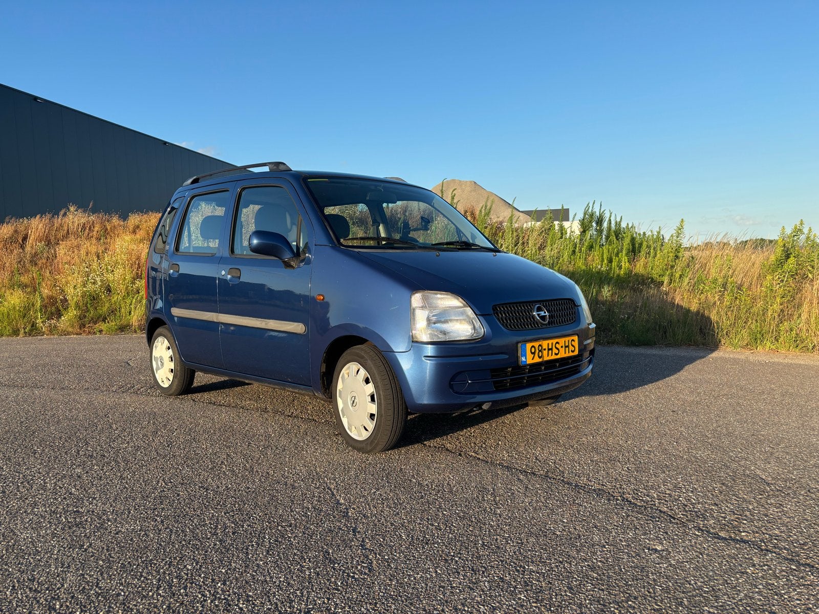Opel Agila 1.2 I 16V 2001 Blauw, Auto's, Opel, Voorwielaandrijving, 15 km/l, 74 pk, 31 €/maand