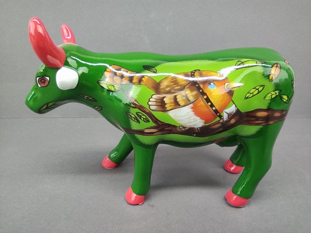 CowParade/Cow Parade Koe “Ecowlogica” MEDIUM, Antiek en Kunst, Meerkleurig, Ophalen of Verzenden, Steen/keramiek, Beeld