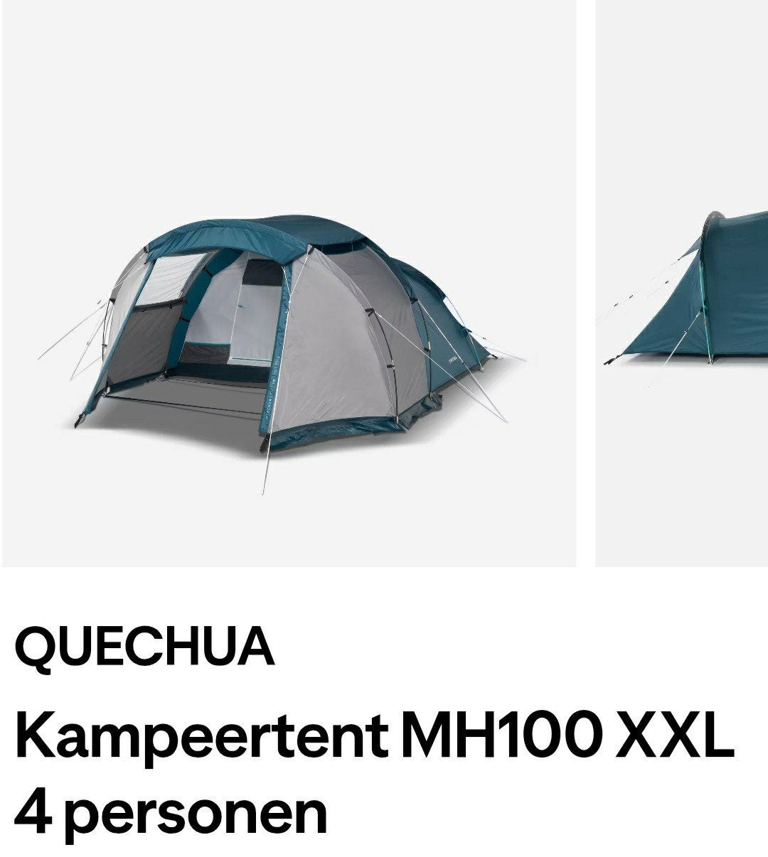 Quechua MH 100 XXL nieuw nog niet eens uitgepakt., Caravans en Kamperen, Ophalen, Nieuw, Tot en met 4