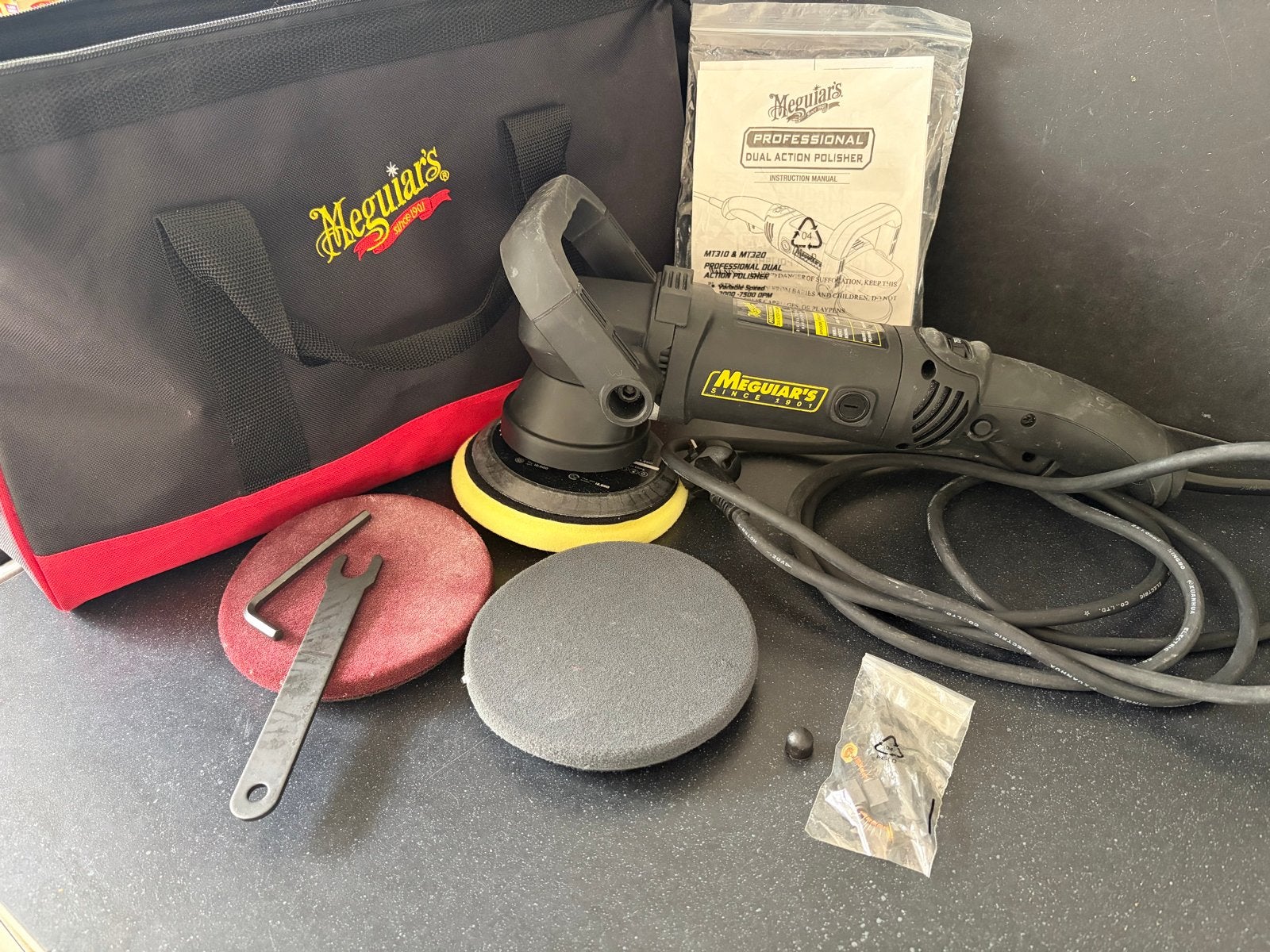 Meguiar's MT310 Poetsmachine - Complete Set, Auto diversen, Auto-accessoires, Zo goed als nieuw, Ophalen of Verzenden