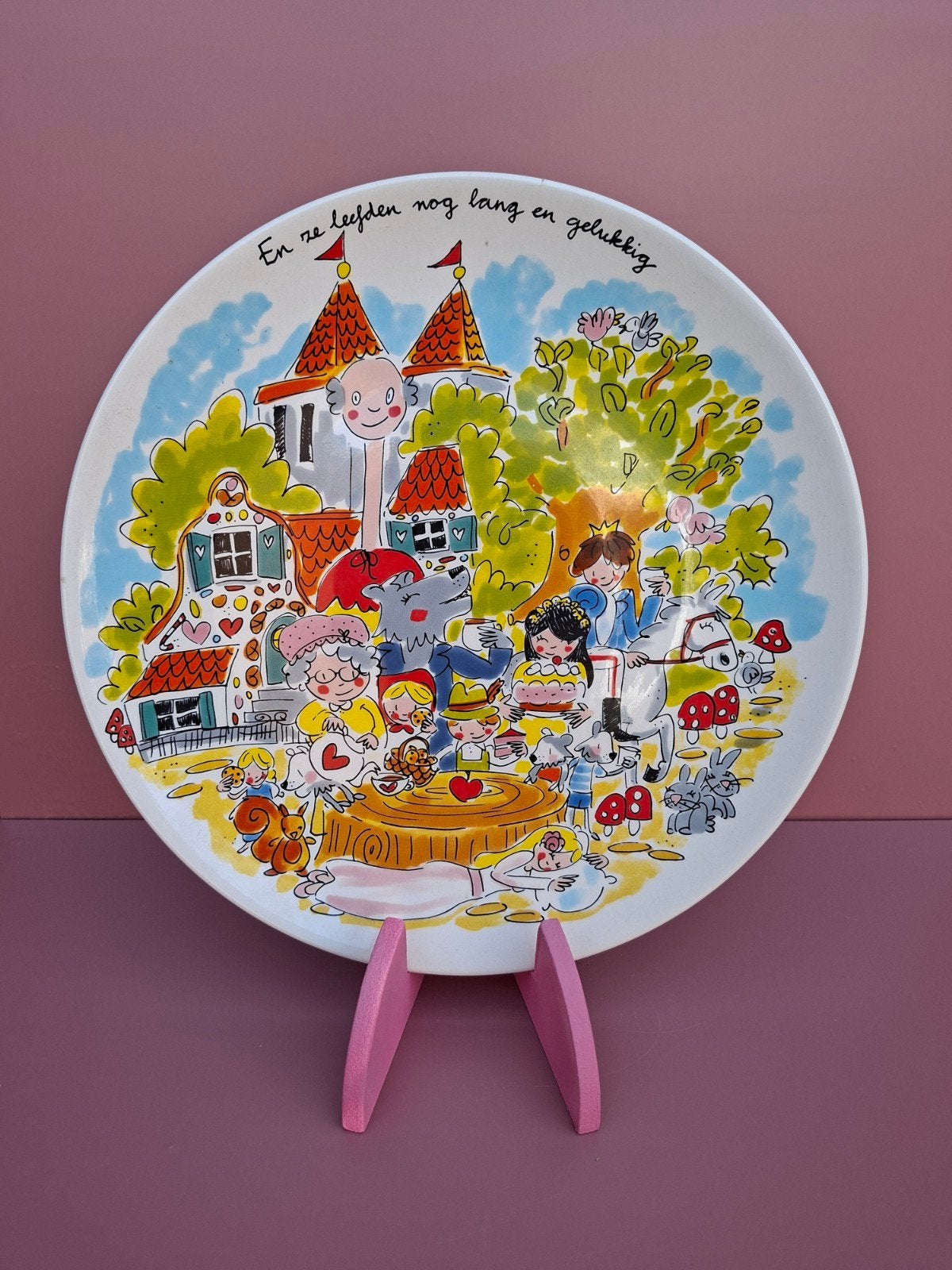 Blond Amsterdam Efteling XXL bord, Ophalen, Zo goed als nieuw, Aardewerk, Bord(en)