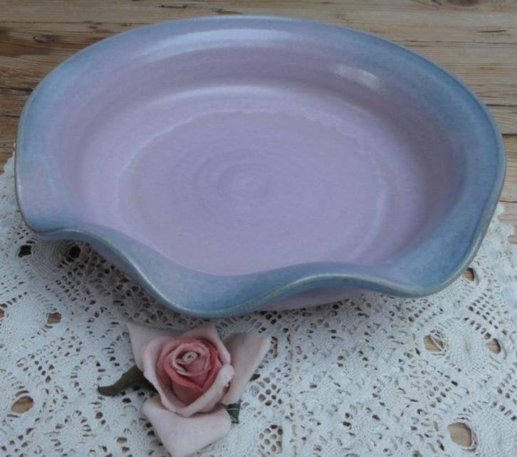 Asymmetrische vintage keramieke lila schaal, Antiek en Kunst, Ophalen of Verzenden
