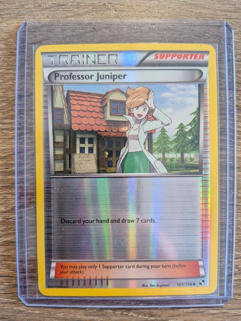 Professor Juniper uit Black & White 101/114 Reversed Foil, Ophalen of Verzenden, Zo goed als nieuw, Losse kaart, Foil