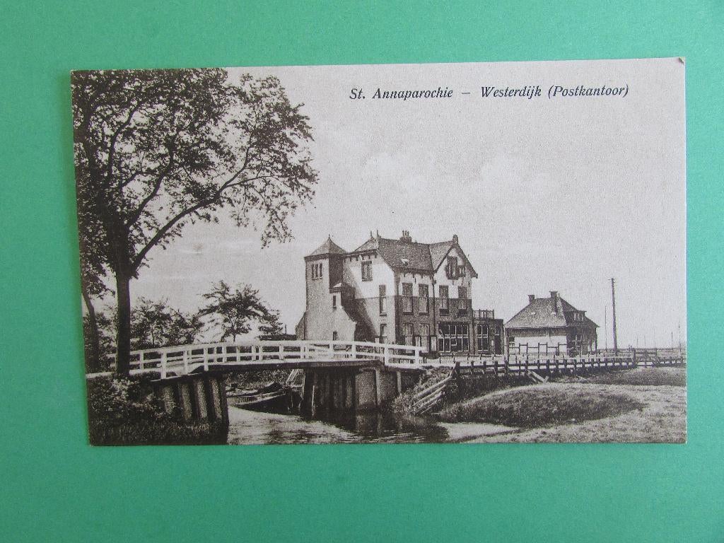 St. Annaparochie - Westerdijk (Postkantoor) 1923, Ophalen of Verzenden, 1920 tot 1940, Gelopen, Friesland