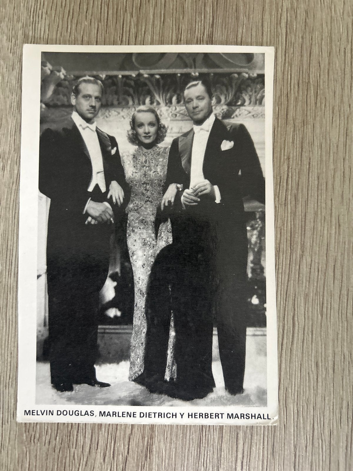 Oude ansichtkaart: Melvin Douglas, Marlene Dietrich, Herbert, Verzamelen, Ophalen of Verzenden, 1920 tot 1940, Gelopen, Buiten Europa