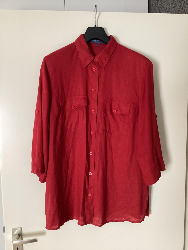 Marco Pecci Linnen Blouse maat 44, Ophalen of Verzenden, Zo goed als nieuw, Maat 42/44 (L), Rood