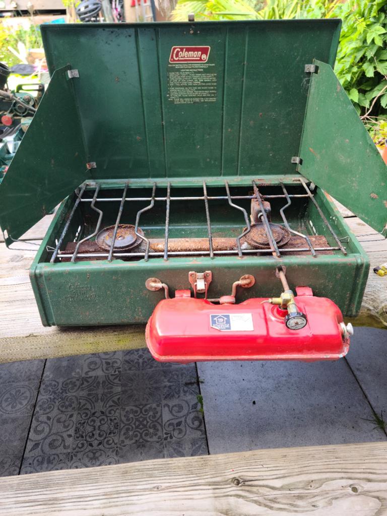 Vintage Coleman Benzine Camping Kooktoestel - 2 Branders, Ophalen, Gebruikt