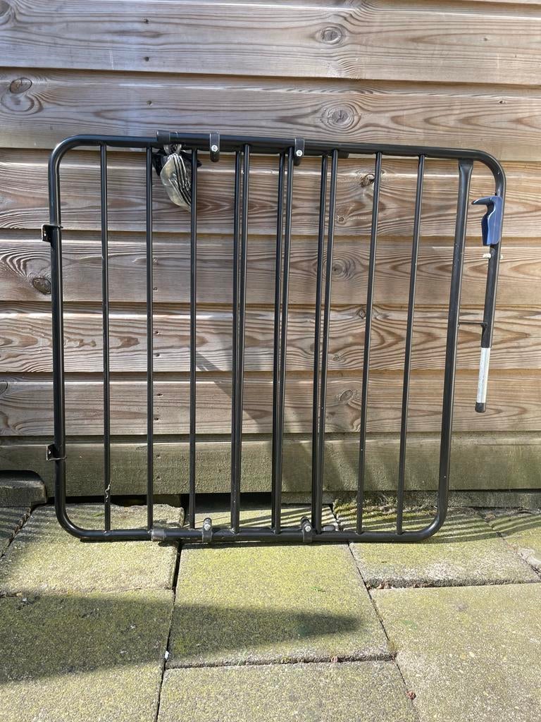 Zwart metalen traphekje - Veiligheid voor kinderen, Kinderen en Baby's, Traphekjes, Ophalen, Gebruikt, Klemhekje, Metaal of IJzer