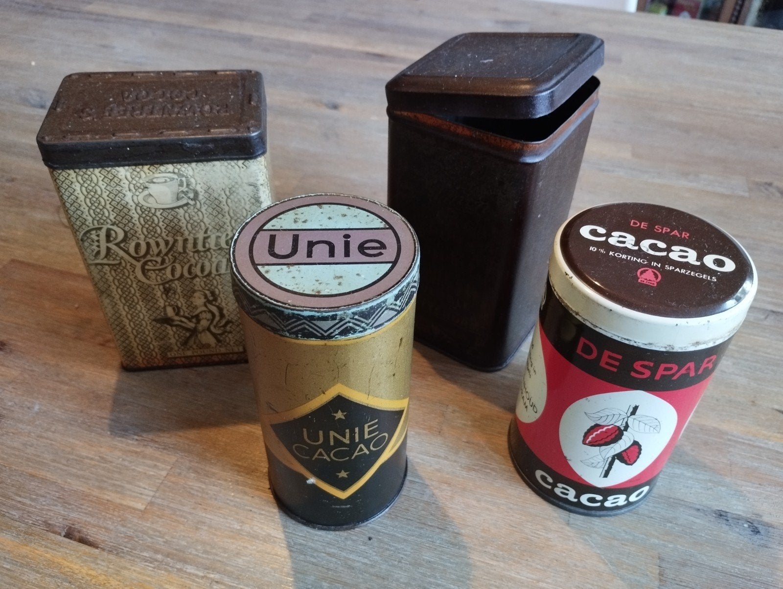 vintage cacao blikken, Ophalen of Verzenden, Gebruikt, Overige