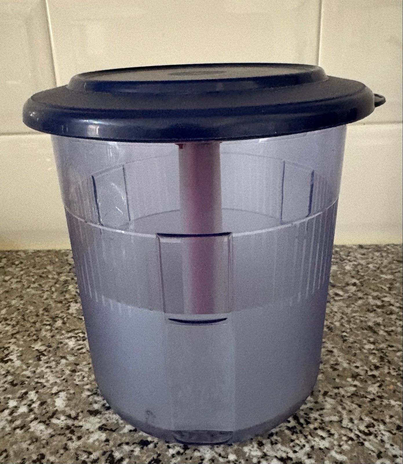Tupperware - zuurpot,voor het bewaren van augurken, olijven, Zuurpot, Blauw, Ophalen of Verzenden, Zo goed als nieuw