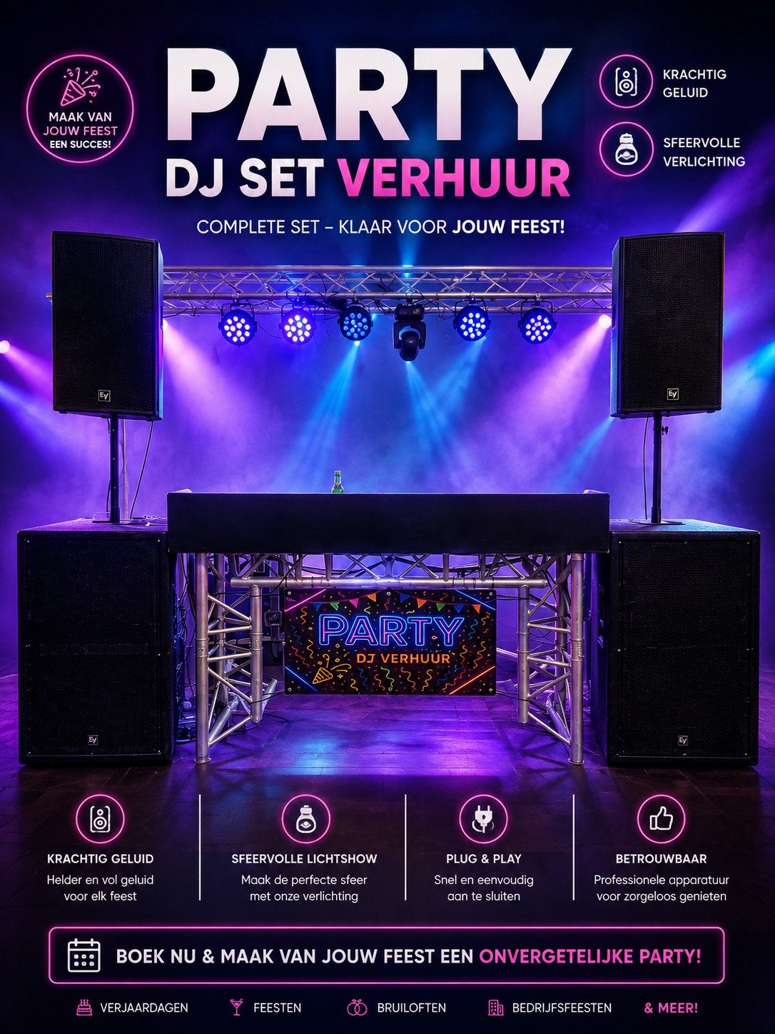 Geluidsinstallatie & Verlichting te Huur, Diensten en Vakmensen, Muzikanten, Artiesten en Dj's, Band