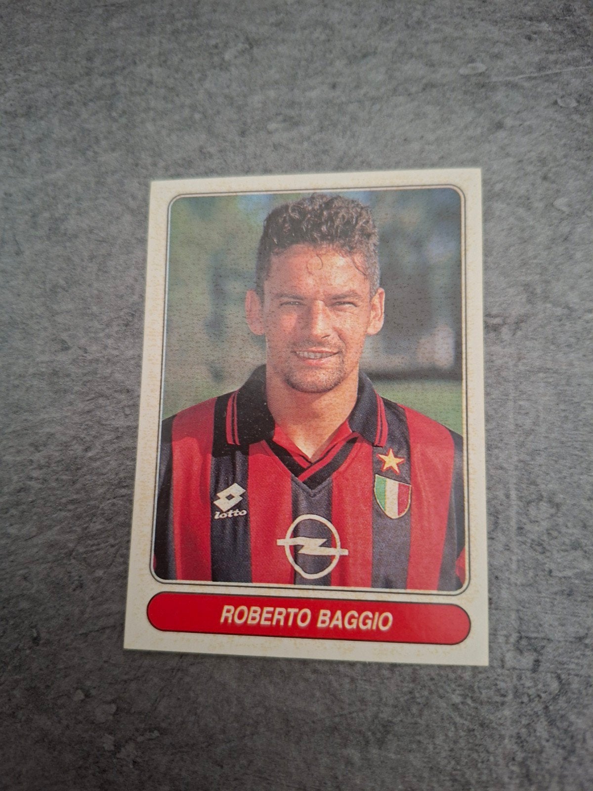 Panini sticker European Football Stars. Baggio AC Milan., Verzenden, Zo goed als nieuw, Sticker