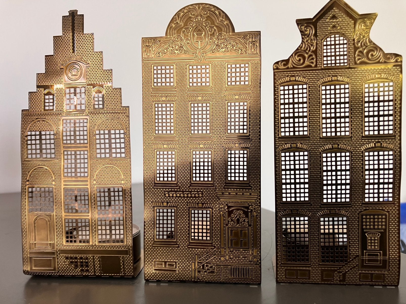 POLS POTTEN waxinelichtjes gevels, Antiek en Kunst, Kunst | Designobjecten, Ophalen of Verzenden