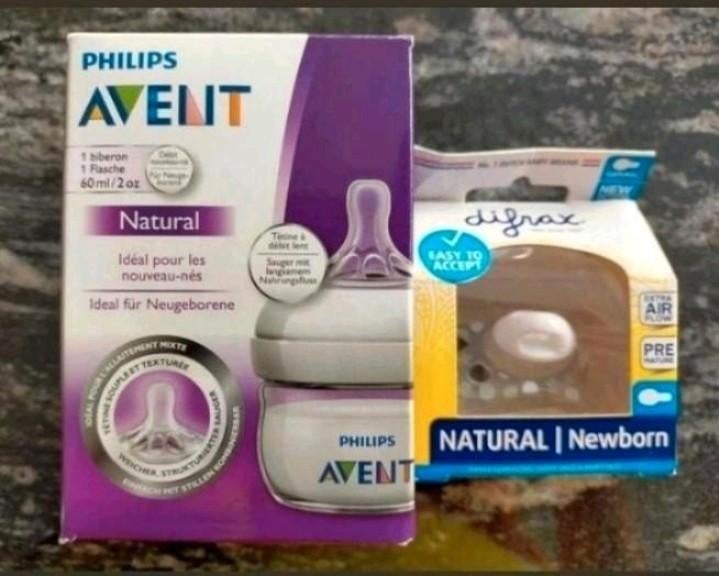 Philips Avent Fles 60 ml, Difrax Speen, Jordan Tandenborstel, Ophalen of Verzenden, Nieuw, Overige typen