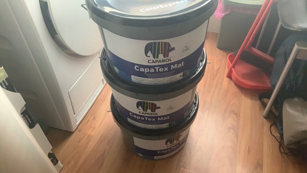 Caparol capatex mat 3x 10 liter wit nieuw, Ophalen, Wit, Nieuw, Verf
