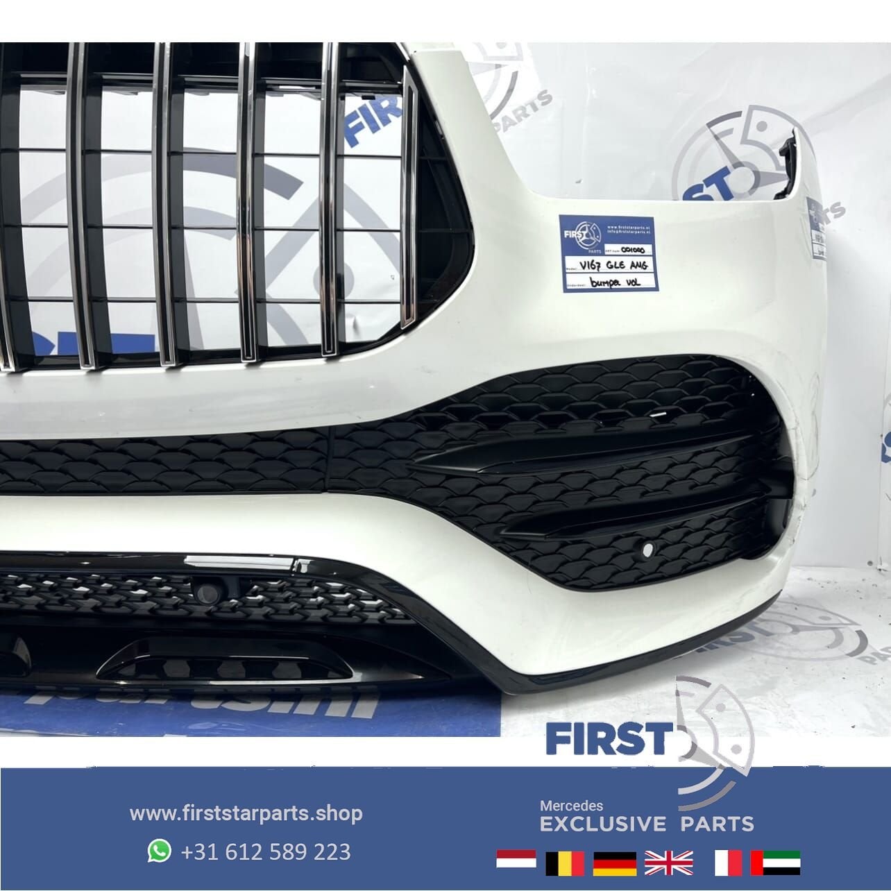W167 V167 C167 GLE EQ BOOST AMG GT VOORBUMPER WIT COMPLEET o, Gebruikt, -, Voor, Ophalen of Verzenden