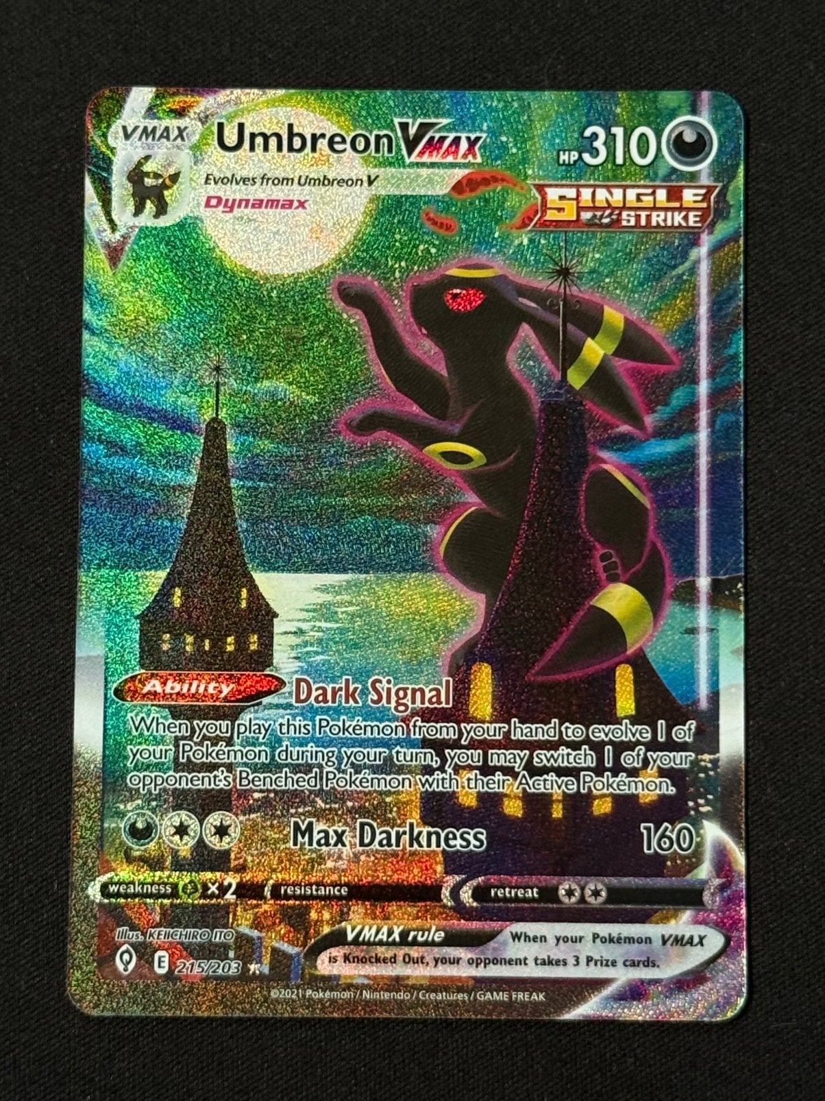 Umbreon Vmax 215, Ophalen of Verzenden, Losse kaart
