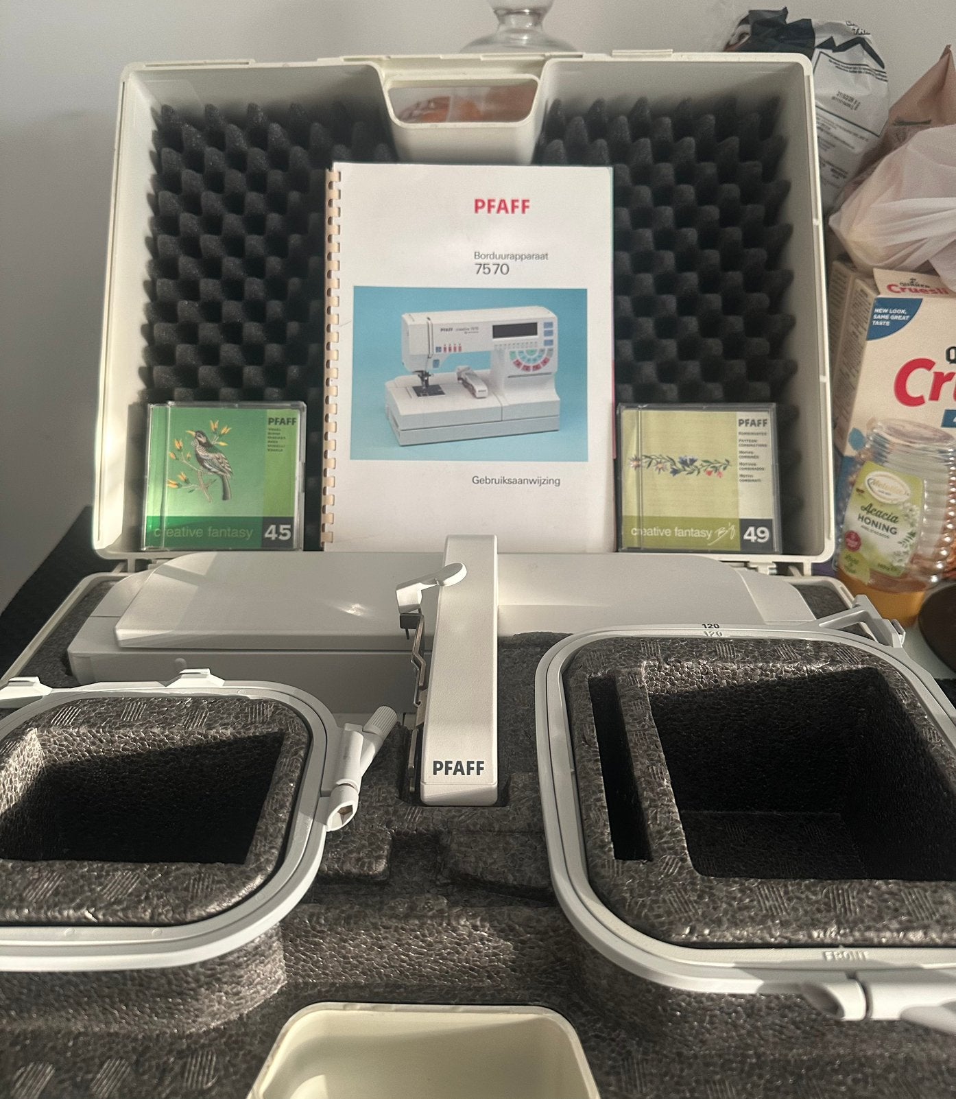 borduurmodule voor een Pfaff Naaimachine, Hobby en Vrije tijd, Naaimachines en Toebehoren, Ophalen, Zo goed als nieuw