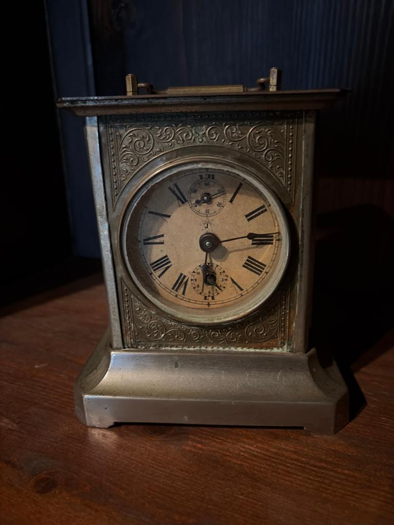 Antieke Junghans Reisklok - Prachtig Gedetailleerd, Ophalen of Verzenden